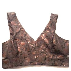 Metallic cut out crop top from Love Culture